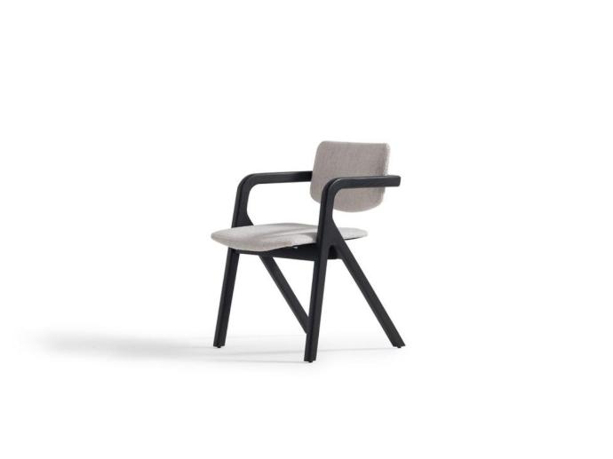 EVA BEIGE & BLACK DINING CHAIR