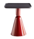 GEO BLACK WITH RED BASE SIDE TABLE