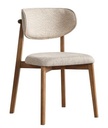 VIOLA FABRIC BEIGE & BEECH WOOD DINING CHAIR