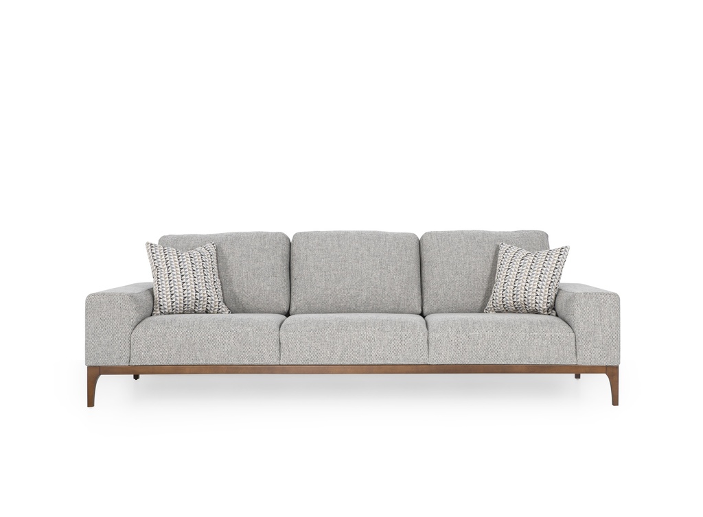 SECRET SILVER GRAY 3-SEATER SOFA