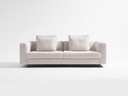 EVA WHITE 3-SEATER SOFA