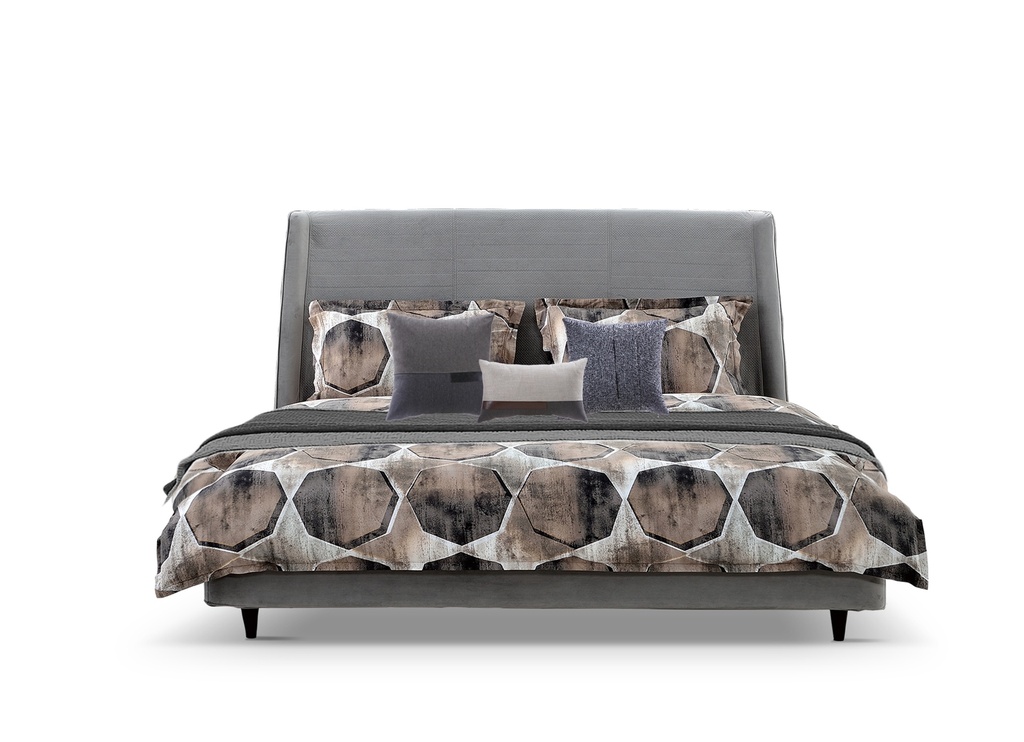 COHEN VELVET MUSTARD YELLOW QUEEN BED