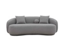 ZONA SILVER WHITE 3-SEATER SOFA