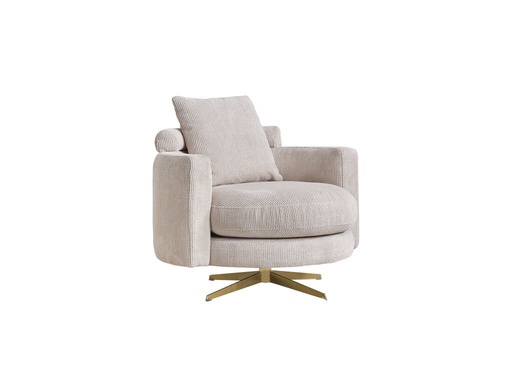 [NEW1SLBG] COLMAR FABRIC LIGHT BEIGE 1 SEATER
