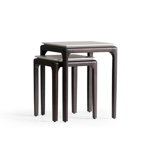 [YOLNTGYB] LUCCA GRAY & BLACK NESTING TABLE