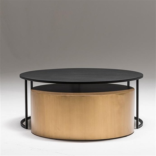 [31DCTBNB] BABUSKA ROUND COFFEE TABLE SET