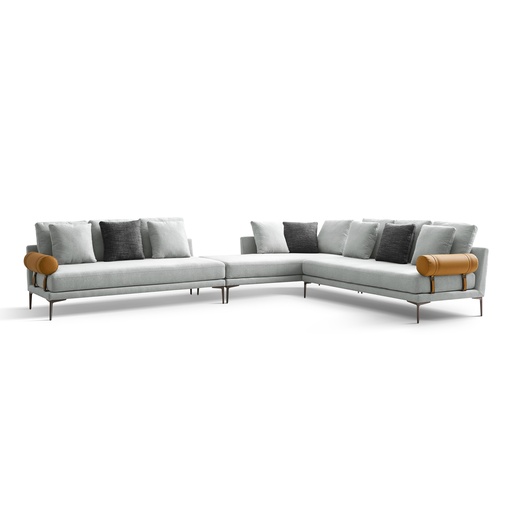 [ZHICSY38] SCOTT PU CORNER SOFA